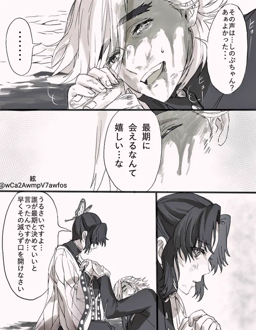 氷柱🧊と蟲柱🦋
 #童しの 
※流血・死ネタ注意 