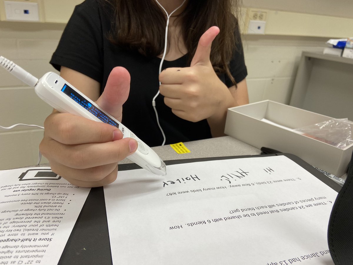 JudySackville's tweet photo. This student is so excited & grateful for learning #readerpen โSo I can read a whole book!? With all struggles she experiences #buildsconfidence A Truly #magicmoment #succeedwithdyslexia #Dyslexia @IDAintl @IDA_Ontario @ScanningPens #DyslexiaAwarenessMonth #GoRedfordyslexia https://t.co/dZctgXv5SJ