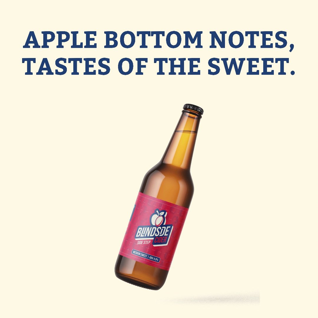 BlindsideCider's tweet photo. Number 2 in our line up!
One for the sweet guzzlers out there:
SIDE STEP
This medium fruity cider is golden to the eye & golden to taste. Bursting with apple notes, sweet to taste, it comes in at 4.5%.
This a bit of you?
Final cider to be revealed later
#BlindsideCider
4/ https://t.co/YOjxnULevv