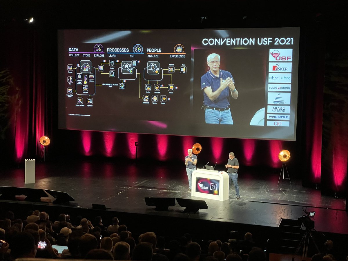<a href="/Erik_Marcade/">Erik Marcade</a> and <a href="/FredPuche/">Frédéric Puche</a> discuss how #Hybridisation of information systems will impact IT and Business during opening keynote <a href="/USF_officiel/">USF</a> Convention 2021 #RISEwithSAP #sapusergroups <a href="/SAPFrance/">SAP France</a>