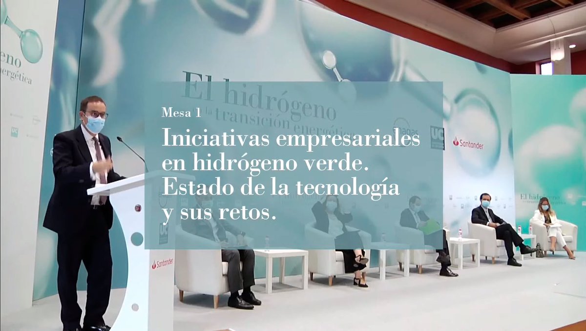 C_IndusEmpleo's tweet photo. @dalvearp, director general de @dgiem_Cantabria, participa en la mesa redonda sobre iniciativas empresariales en #hidrógeno verde de @unican, con Almudena O'Shea @ACCIONA, Izaskun Gorostiaga -Nortegás-, Antón Martínez @enagas
 y Raúl Medina @IHCantabria
@santander_es https://t.co/VMpGZi9P3G