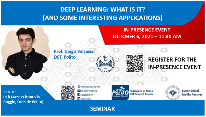 IEEESBPoliTO's tweet photo. We have started and streaming!
https://t.co/OLpHRHbXDZ   

⌚06 Oct. 2021-11.30am CET
🌎 R1b, Politecnico di Torino (Access from Via Boggio, Outside Polito)
👉  https://t.co/tfyn7roySS
ℹ https://t.co/UpT9jLytjO
#ieee #sbpolito #polito #wiepolito #seminar #deeplearning #hknpolito https://t.co/HqoCWnb1SR