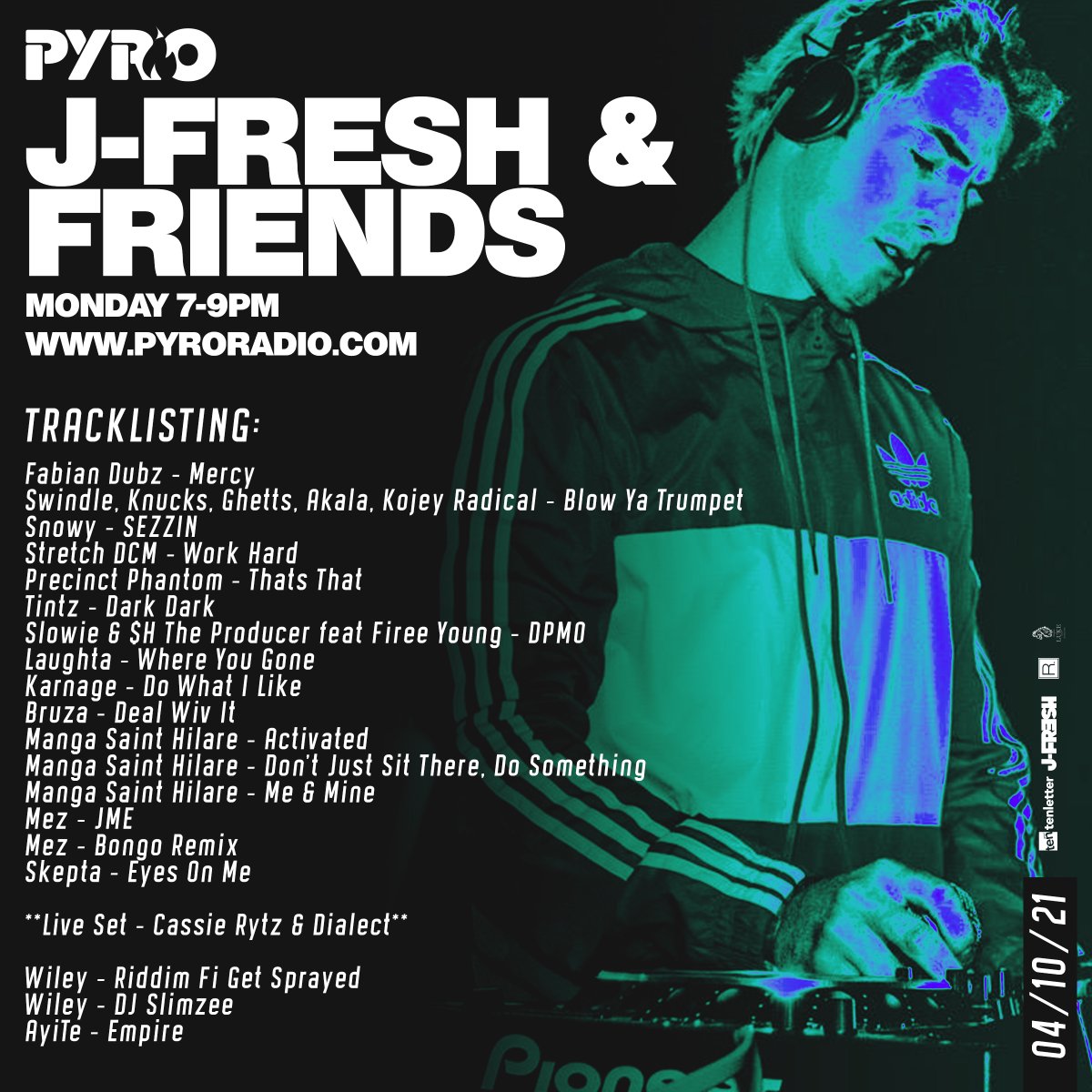 J-Fresh (@jfreshuk) on Twitter photo Listen back to the latest #JFreshAndFriends show from
<a href="/PyroRadio/">PyroRadio</a> with special guests <a href="/cassierytz/">CASSIE RYTZ</a> <a href="/Dialectofficial/">Marcus Shellington</a>
mixcloud.com/PyroRadio/j-fr⦠Listen back to the latest #JFreshAndFriends show from
<a href="/PyroRadio/">PyroRadio</a> with special guests <a href="/cassierytz/">CASSIE RYTZ</a> <a href="/Dialectofficial/">Marcus Shellington</a>
mixcloud.com/PyroRadio/j-frβ¦