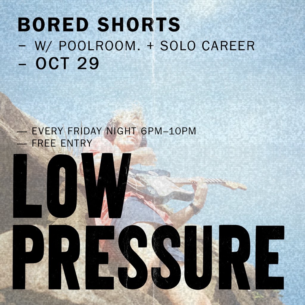 poolroom_mp3's tweet photo. just announced 📣 

supporting Bored Shorts at Marlborough Hotel on Oct 29 w/ Solo Career ✨

come party like it’s 2019 
https://t.co/TdvhClQtao

📷 by Eloise Jones https://t.co/ENy3DFx9vu