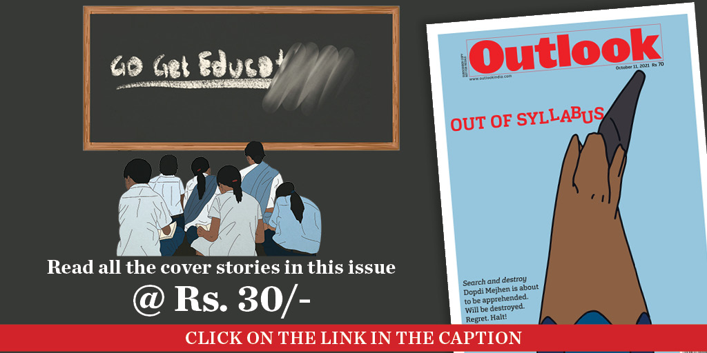 Outlookindia's tweet photo. Read the cover stories @ Rs 30/- : https://t.co/fpQ2fo68LS
#OLMag | Additions & Deletions In The #Curriculum
What deserves to be taught?
Caste, gender, women’s movement & citizenship – should they be in or “out of syllabus”?
Outlook takes a deep dive into these questions https://t.co/Y5vVKcqt8y
