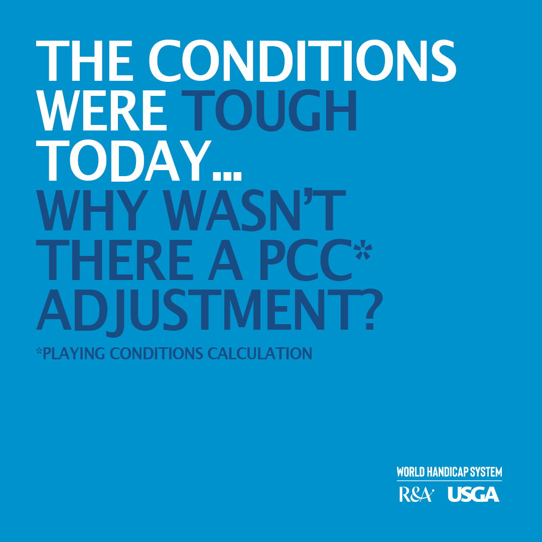 🏌️‍♂️ The conditions were tough today, why wasn’t there a Playing Conditions Calculation (PCC) adjustment?

<a href="/RandA/">The R&A</a> have put together a handy guide to answer any questions you may have around the PCC.

Find out more: fal.cn/3iP6K