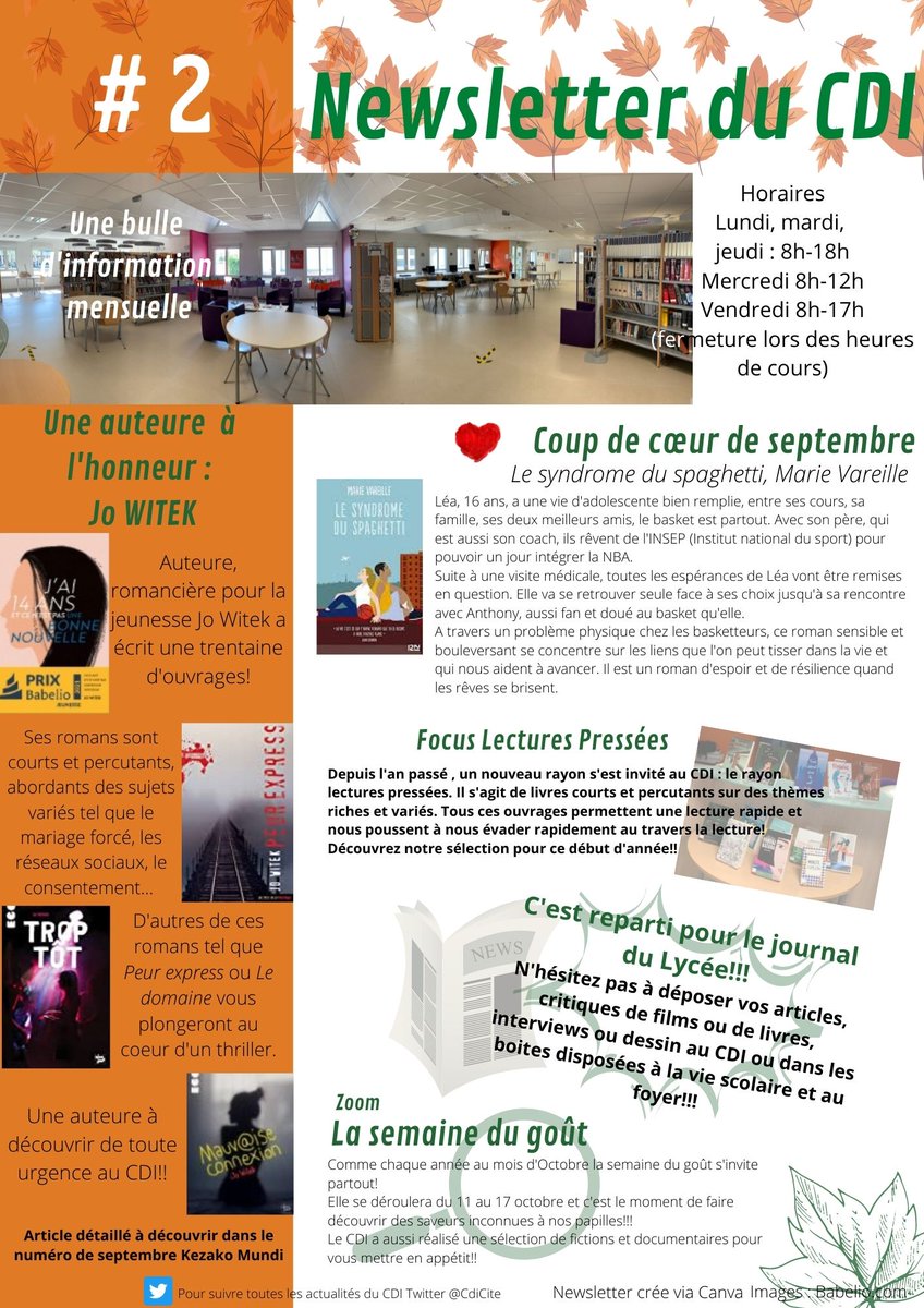 CdiCite's tweet photo. Newsletter du mois d'Octobre!! https://t.co/6xIJT6eh2q