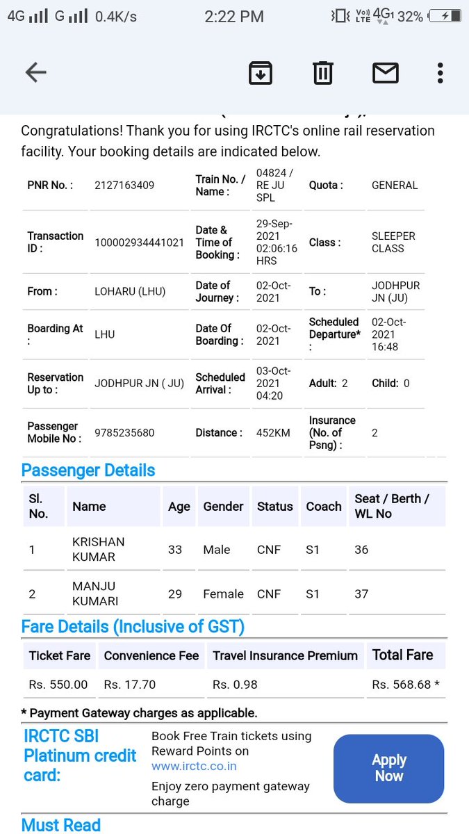 amit_not_found's tweet photo. @RailMinIndia Train departed before the scheduled departure time which was mention on ticket and now railway is denying for the refund https://t.co/qAgfO2OH5m