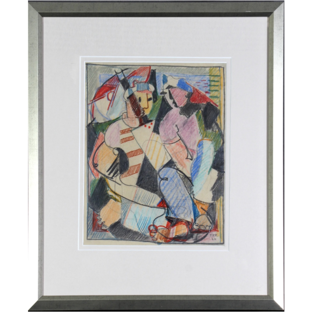 EDMUND KINZINGER
GERMAN-AMERICAN, 1888-1963
TWO SEATED FISHERMAN, 1932
Colored Chalk on Paper
10 x 8 inches (image); 17 x 14.5 inches (framed)
Signed lower right "EDK 32"

Visit thematthewsgallery.com to learn more about the artwork &amp; artist. 

#edmundkizi...