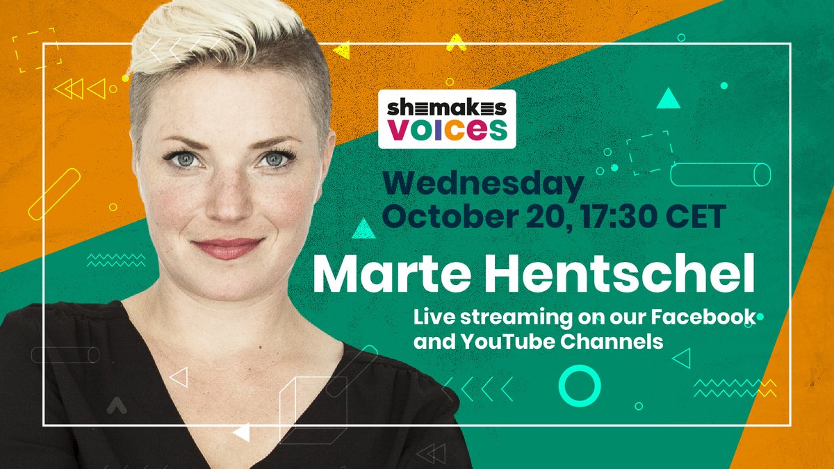 shemakes_eu's tweet photo. .@HentschelMarte is the guest of #shemakesVoices - streaming on Facebook and Youtube on Oct. 20. 

A berliner "serial" entrepreneur &amp; co-founder of @SqetchEurope: think #Tinder, but with #textiles! She will be interviewed by Kerstin Helmerdig, science journalist at @matrixgmbhDE https://t.co/jtnTTJVopI