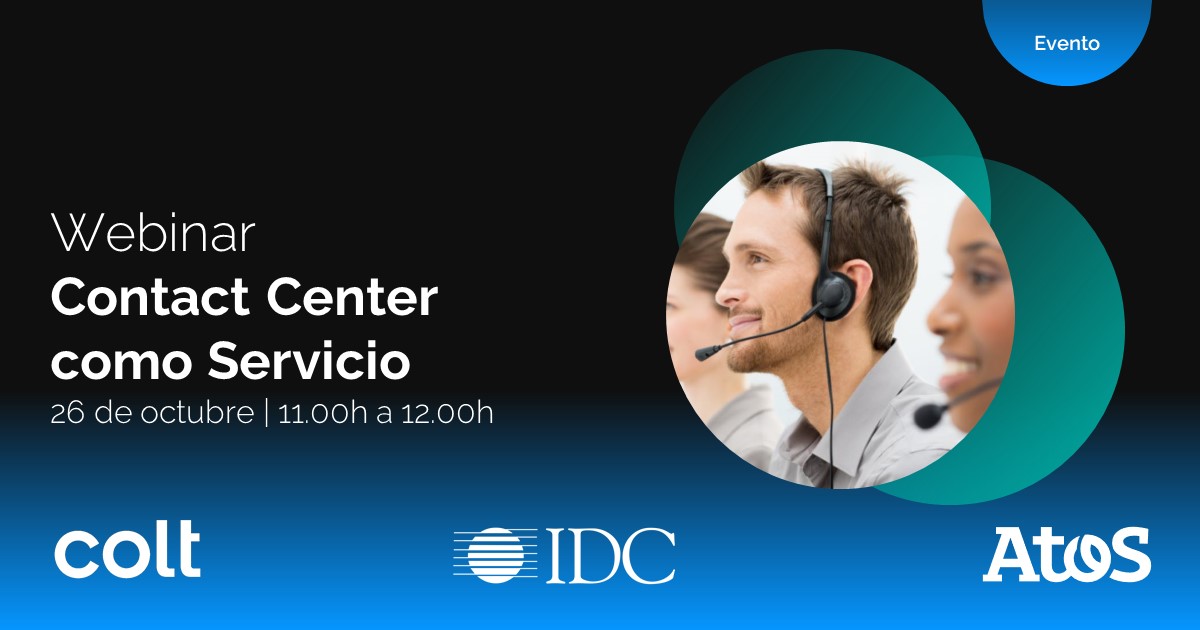 🔝 Si quieres una completa transformación en la experiencia de tus clientes únete a este webinar en el que expertos de Atos, <a href="/IDCSpain/">IDC | Spain</a> y <a href="/Colt_Technology/">Colt Technology</a> nos descubrirán tendencias del mercado relacionadas con la transformación del #ContactCenter ➡️spr.ly/6019JHgL7 #CCaaS