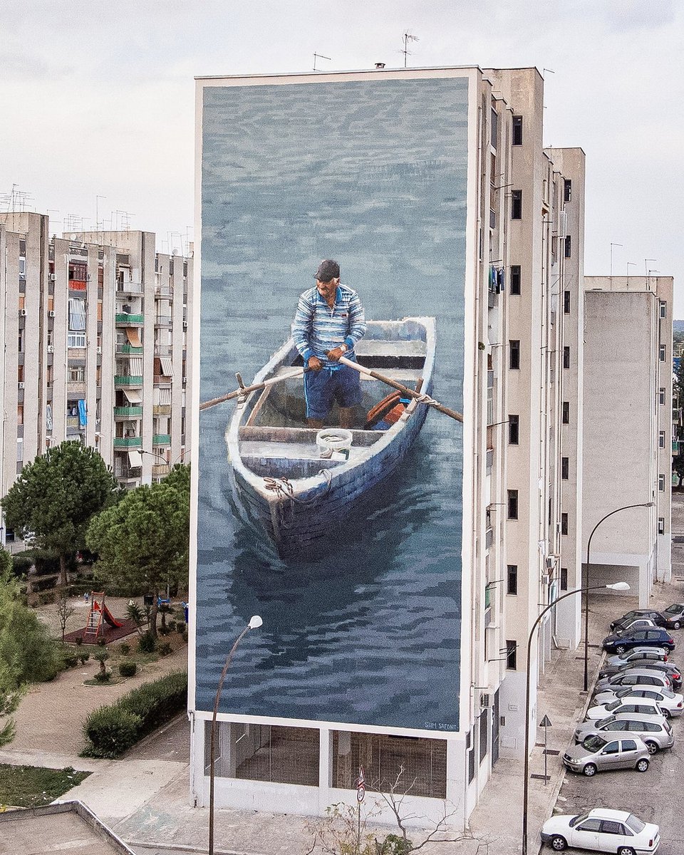 #Streetart by #SlimSafont @ #Taranto, Italy, for #ProgettoTrust, #GulìaUrbana
barbarapicci.com/2021/10/06/str… #arteurbana #urbanart #murals #muralism