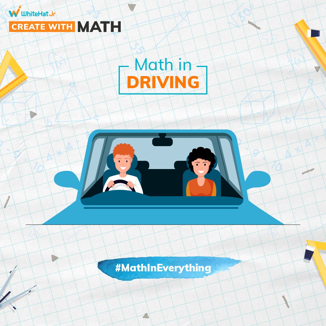 whitehatjunior's tweet photo. Here’s a driving-related math problem for you. You and your friend started from the same point, at 5 am, travelling in opposite directions at 40 km/h and 50 km/h respectively. At what time were you 450 kilometers apart?

#MathInEverything #CreateWithMath #WhiteHatJr #MathSkills https://t.co/sQM9tg69HC