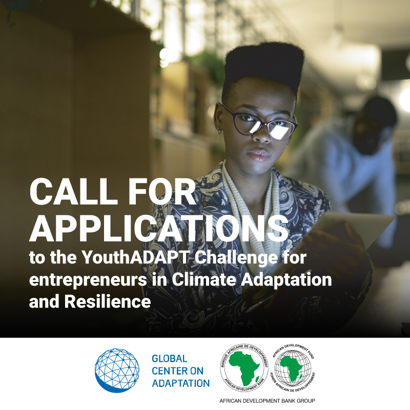 🚨 Today is the deadline to apply for the <a href="/GCAdaptation/">Global Center on Adaptation</a> <a href="/AfDB_Group/">African Development Bank Group</a> #YouthADAPTChallenge! 🚨

Young African entrepreneurs – don't miss out on the chance to scale up your innovative climate adaptation and resilience solutions. Apply now ➡️  bit.ly/YouthAdaptChal…