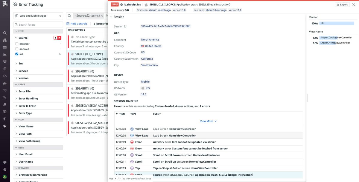 ncreated's tweet photo. For the last few months I had a pleasure to work on iOS Crash Reporting product at Datadog. Great journey &amp; huge teamwork - I've learnt mass of new things, which we're now sharing with you in public beta of Datadog iOS SDK 1.7.x 🚀. https://t.co/64OzcMBlv6