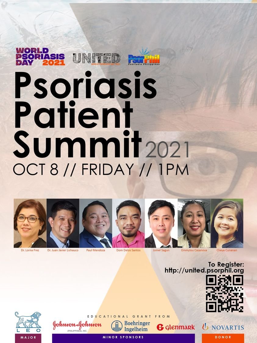 psorphil's tweet photo. Patient Summit
October 8
1. #Psoriasis 101
2. Basics of #PsoriaticArthritis
3. Psoriasis as a Non-Communicable disease
4. #PsoriaticDisease as a PWD
Few slots left. Register at https://t.co/LRmdfuYfDj
@PsoriasisIFPA
#LetsGetUnited #WPD2021
#WPD21 #WorldPsoriasisDay https://t.co/ZP2kWmnO6q