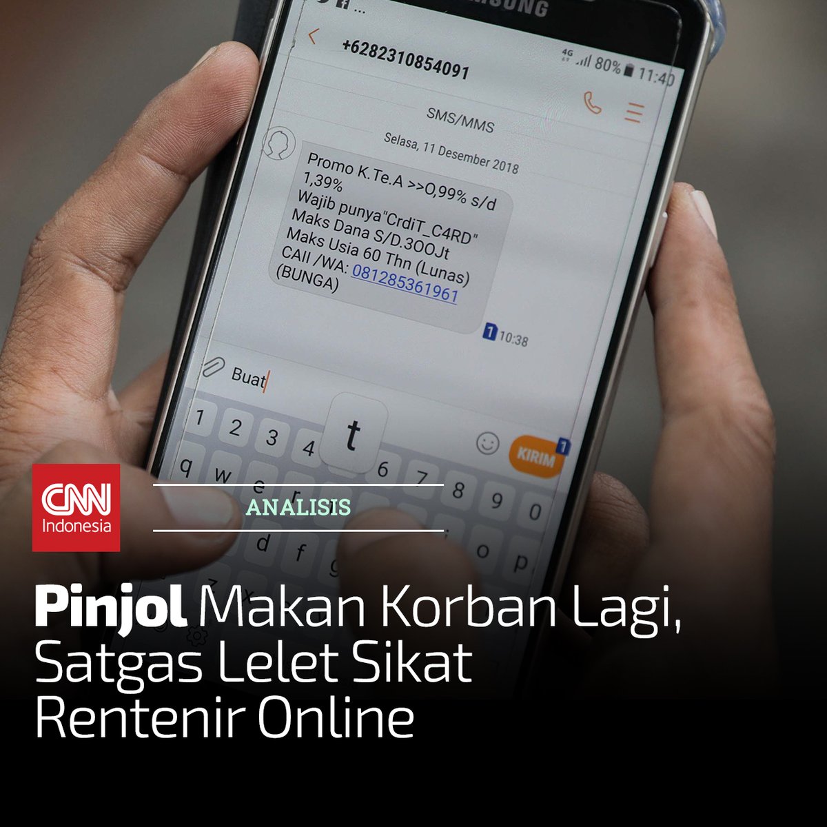 CNNIndonesia's tweet photo. Pinjol ilegal merajalela dan terus memakan korban. Menurut sejumlah ekonom, perlu ada proteksi yang lebih baik dari pemerintah terkait pinjol ilegal, mulai dari edukasi hingga peraturan yang lebih tegas. https://t.co/8iLjwBqosD #Analisis #CNNIndonesia https://t.co/ivEiChl7DN