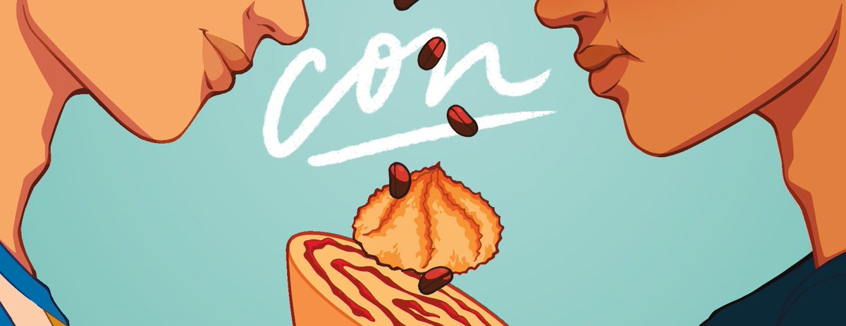 🥐✨ EXCLUSIVE COVER REVEAL 🥐✨

The book cover for CAFÉ CON LYCHEE, an enemies-to-lovers foodie rom-com, by Emery Lee is here! 

Illustrated by <a href="/nerohamaoui/">NERO H</a> &amp; designed by <a href="/erinferdinand/">Erin Fitzsimmons</a>!

Behold the gorgeous cover and read my interview with the author: thequietpond.com/2021/10/07/exc…
