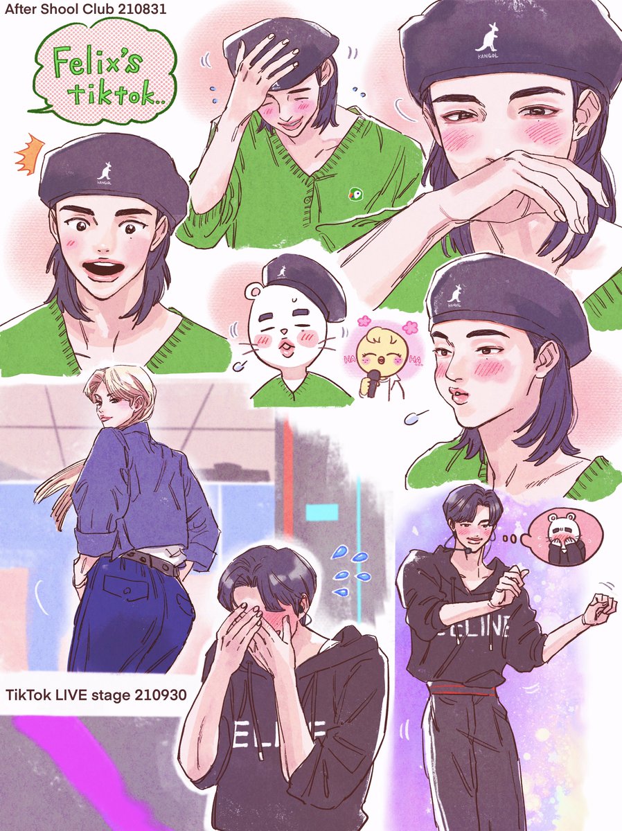 🐥のTikTokに対する🦙の反応
His reaction to Felix's TikTok

#Straykidsfanart #Hyunjin #Felix 