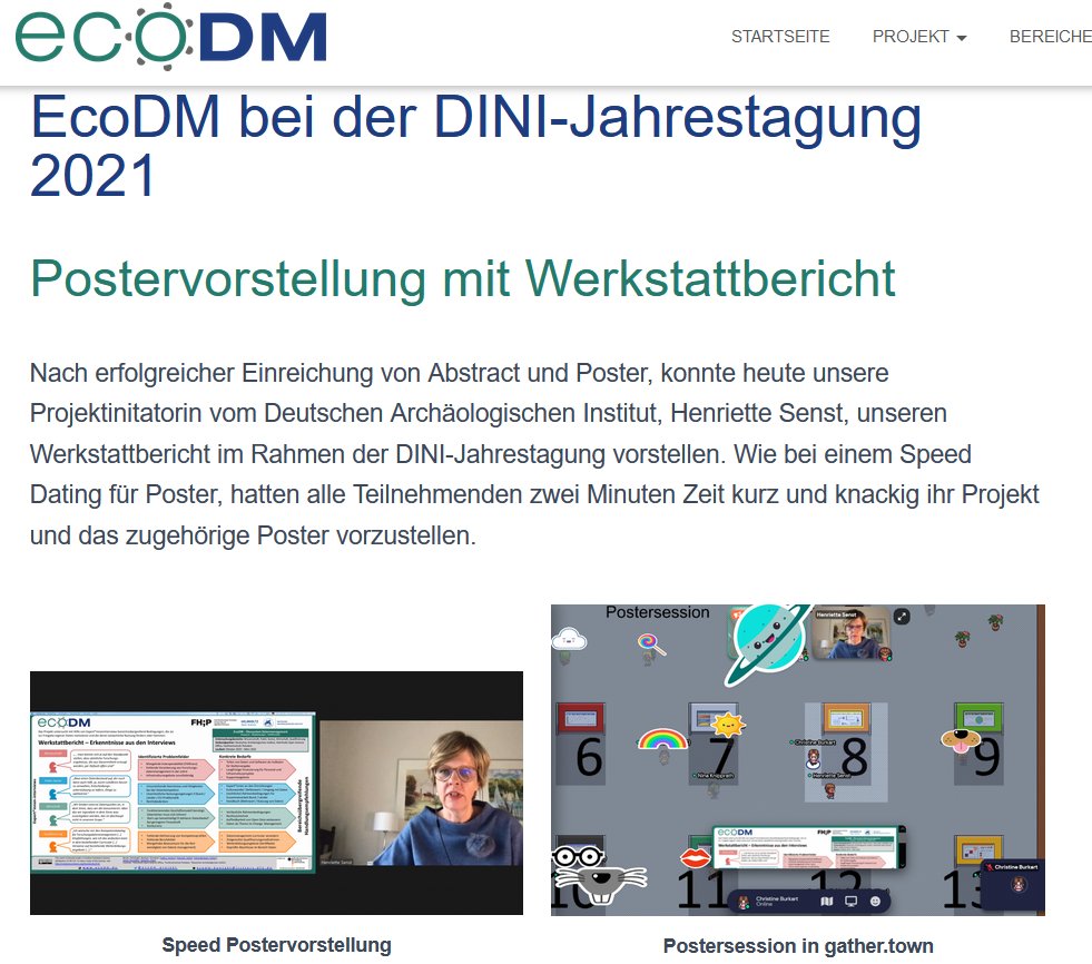 ecodm_projekt's tweet image. 🎉Gestern noch auf der @DINIde Jahrestagung und heute schon auf unserer Homepage: Ein Bericht von der Postervorstellung mit @H_Senst und das zugehörige Poster (#DigitalObjectIdentifier DOI: doi.org/10.5281/zenodo…)  findet ihr hier🔻
ecodm.de/2021/10/05/eco…