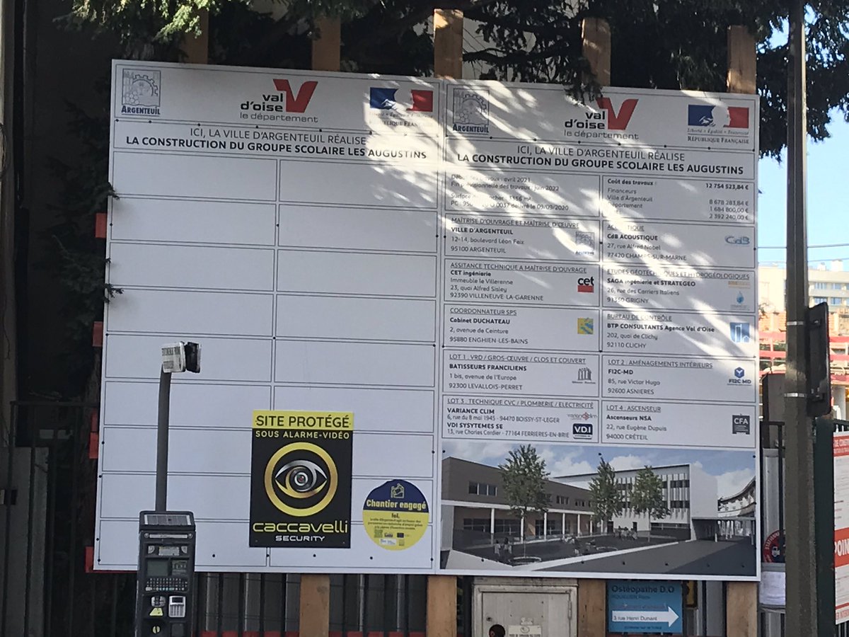 Groupe_UVO's tweet photo. Notre Conseillère départementale Malika Ahres participait ce matin à la pose de la première pierre du groupe scolaire Les Augustins à #Argenteuil aux côtés du Sous-Préfet, du Maire @GMothron, de @FL_Valier et des élus. Le @valdoise soutient ce beau projet pour près d’1,7 M€ https://t.co/Mhnquit6AH
