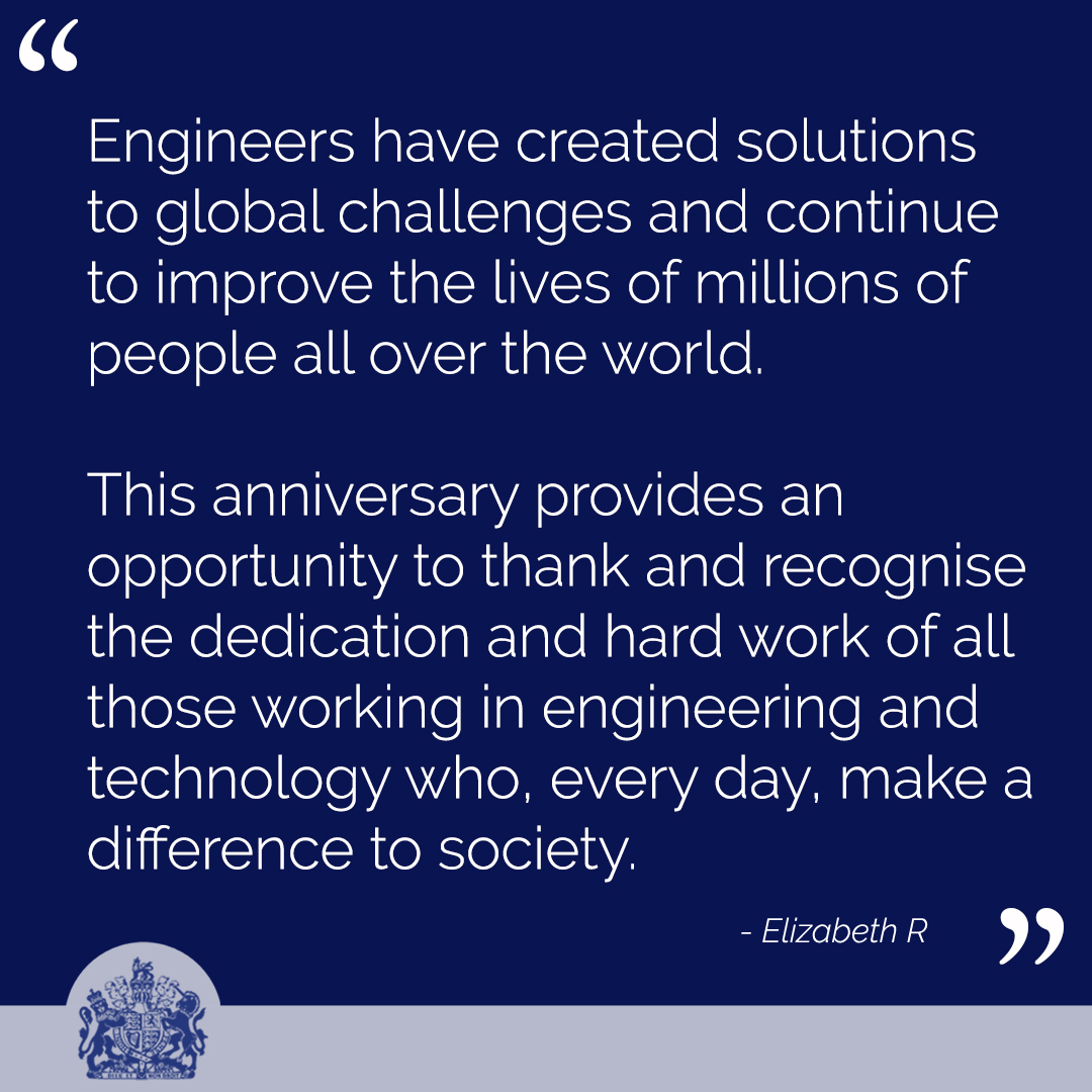 RoyalFamily's tweet photo. The Queen has sent a message to the @TheIET to mark its 150th anniversary.

First established in 1871, the organisation initially represented those working in newly established telegraph companies. Today it supports 158,000 professionals in 153 countries: https://t.co/qhaCNkwXUF https://t.co/XiwvxPkUrS