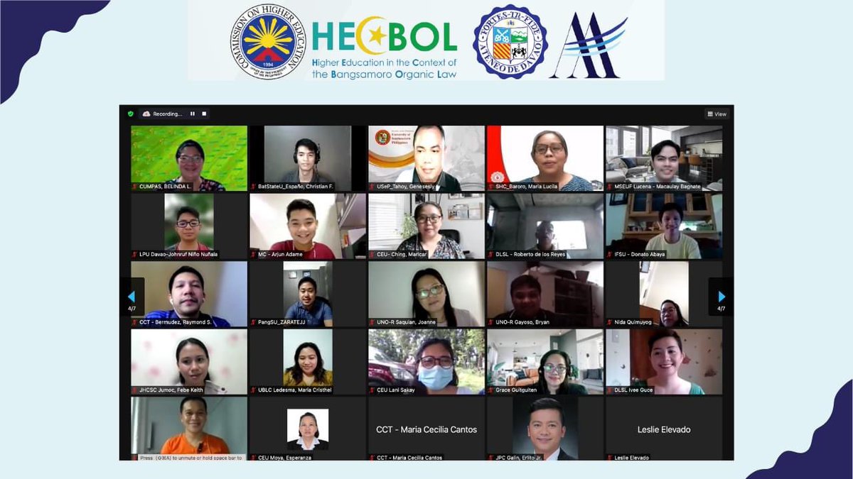addu_all's tweet photo. LOOK|Last Saturday,the ADD-ALL conducted the first synchronous session for our Revised &amp; Expanded Continuing Professional Education (RECPE) project entitled "Using Design Thinking to Integrate Technology in Flexible Learning",in partnership w/ the Commission on Higher Education. https://t.co/jCBRTKPxAT