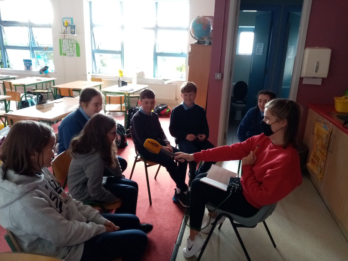 CappoquinS's tweet photo. Great excitement in 6th Class yesterday when Aisling from @TodayFM called to interview pupils as part of her School Tour slot on @IanDempsey Breakfast Show. Looking forward to hearing it tomorrow after 8.30am https://t.co/6ZMs4LYdB9
