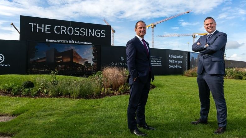Our €500m investment in a new urban centre for Dublin's Adamstown gets under way as we break ground on 279 apartments &amp; 91,000 sqft of retail space with <a href="/TescoIrl/">Tesco Ireland</a> signing. 'The Crossings' forms part of the 9,000 homes we are seeking to build in Ireland. bit.ly/3lhvzq6