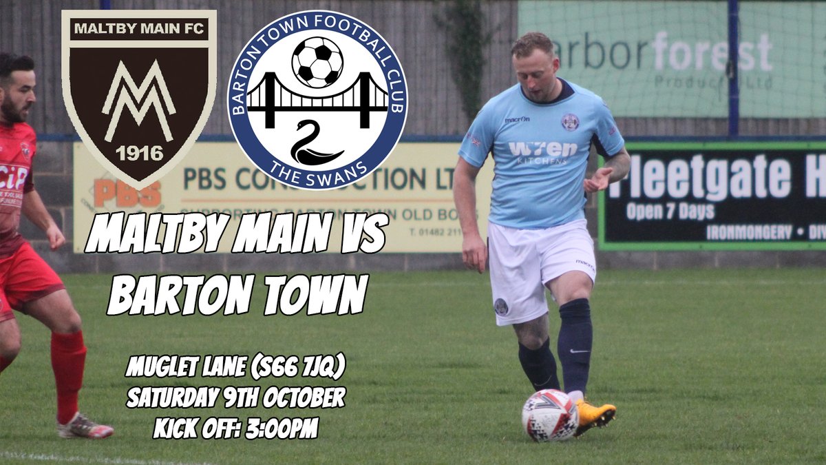 Our next game is on Saturday as we travel to @MainMaltby for our only away game this month. Come on down and support the Swans in what will be a great game between two fantastic sides!