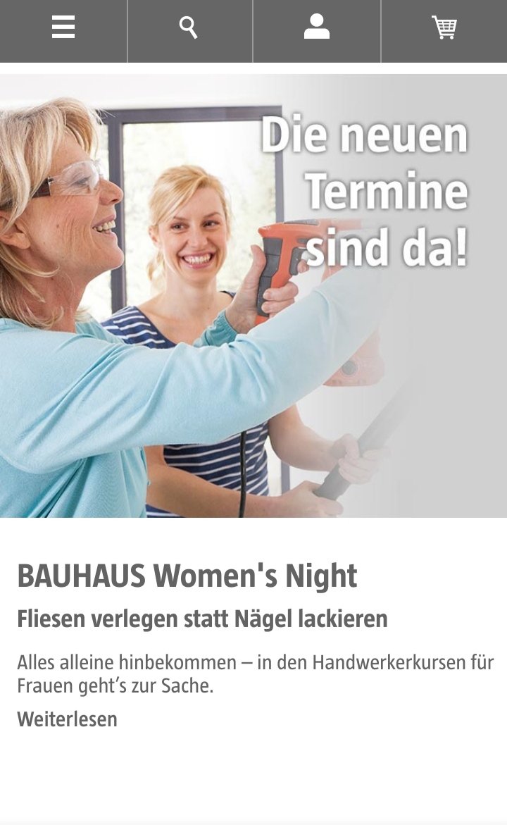 la_corneja's tweet photo. #FliesenVerlegenStattNägelLackieren
Krass. So sexistisch kann man also im 21. Jahrhundert noch öffentlich auftreten. Das ist ganz schön peinlich. Und führt dazu, nicht mehr guten Gewissens im 
#Bauhaus #Baumarkt einkaufen gehen zu können. https://t.co/Iu1d0V4IrZ