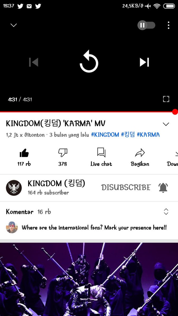 kingmaker4ever's tweet photo. Karma Karma come over 🎶
Kingmee if you're not busy right now, let's stream the karma MV together if we can, let's get 2 million viewers before black crown releases

#KINGDOM #킹덤 https://t.co/hBcqzD6xCe
