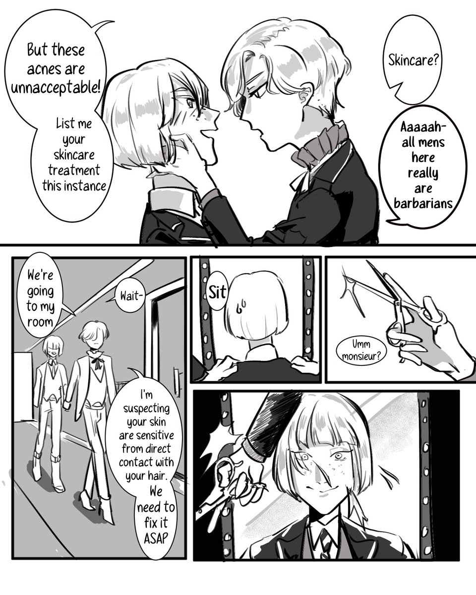ルクヴイル
a comic where 1st year vil gives rook a makeover instead of a restraining order [1/2] 