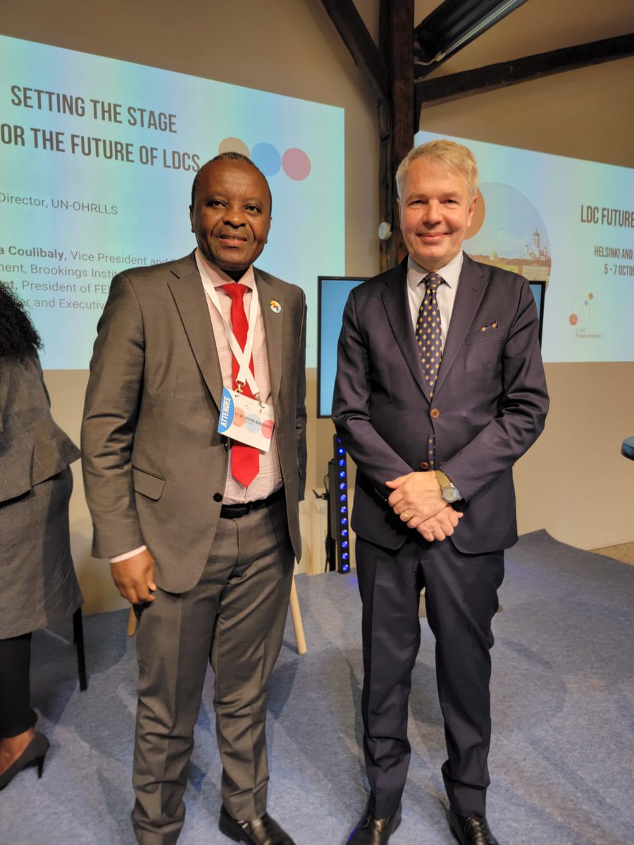 Pleased to meet H.E Mr Pekka @Haavisto, Minister for Foreign Affairs of Finland in the margins of  #LDCFutureForum October 5 to 7th, 2021 #helsinki.