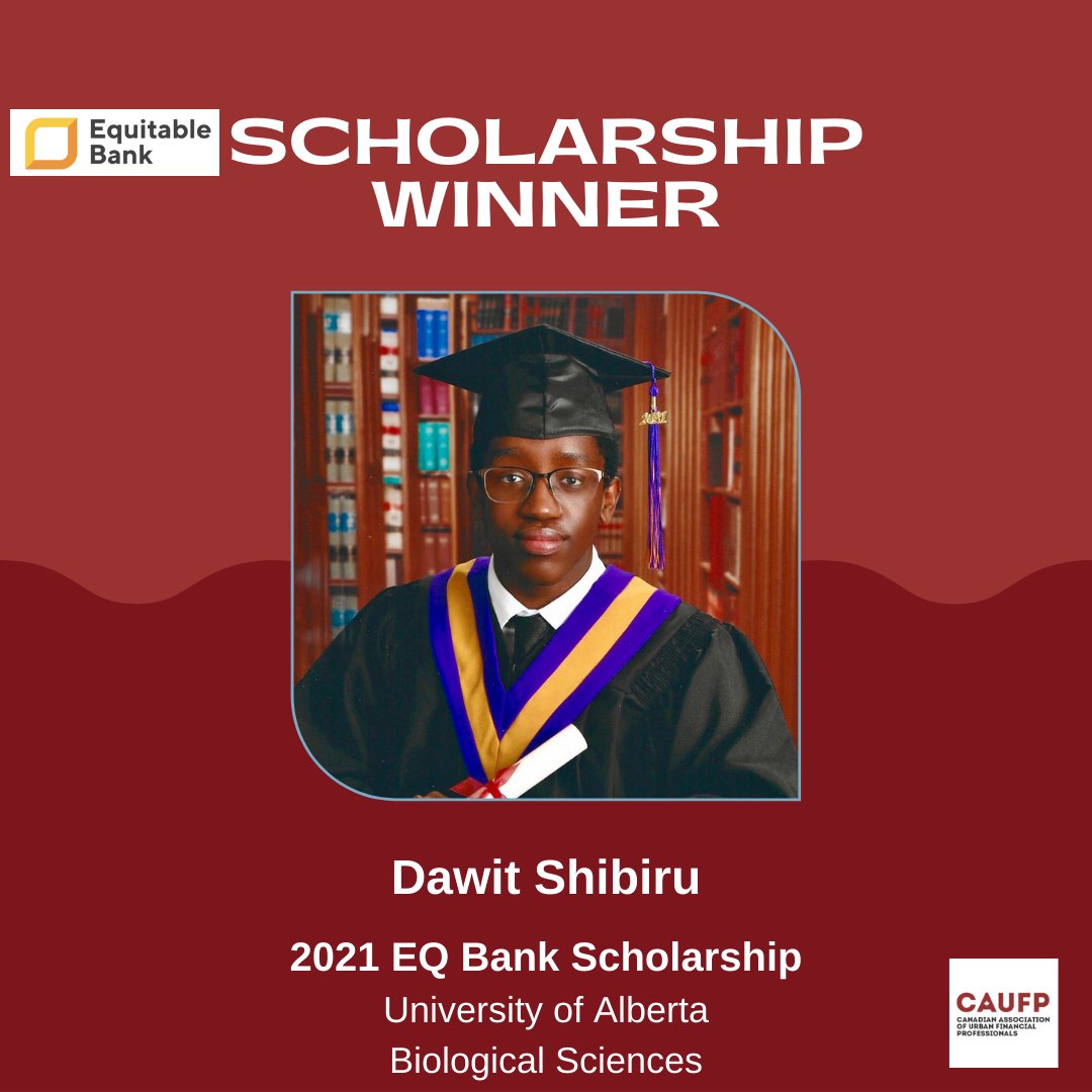 caufp's tweet photo. Celebrating another CAUFP Youth Summit Scholarship winner. Congratulations Dawit Shibiru on receiving the 2021 @EQBank Scholarship Award.
#scholarship #student #leadership #excellence #EQBank #caufp https://t.co/wuVeosJsFm