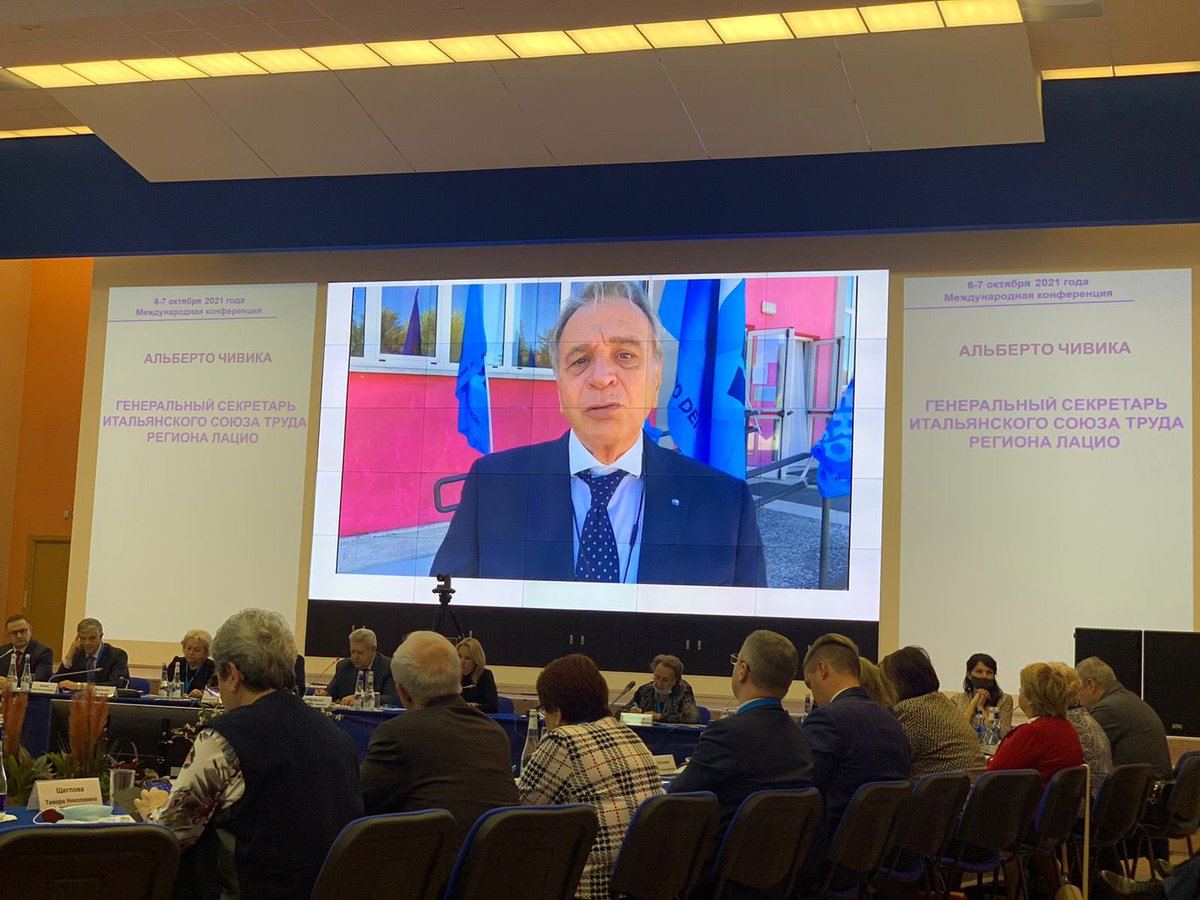 MTUF_RU's tweet photo. Foreign partners sent video greetings to the #MTUF Conference “The role of social partnership in dialogue between civil society and government". Thank you, dear colleagues! #ECTUN #EVBB #UILLazio #TUC_LESE #TradeUnion @uildiromaelazio @TUC_LESE https://t.co/LtqqLSA3xa