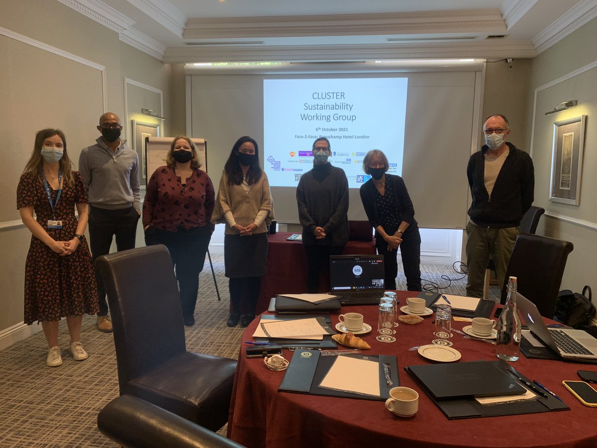 Our first-in person CLUSTER meeting since pre COVID-19! The CLUSTER Sustainability Working Group (SWG) are discussing ways to continue CLUSTERs vital work once the MRC grant ends in June 2023 #JIA #uveitis  #stratifiedmedicine #research