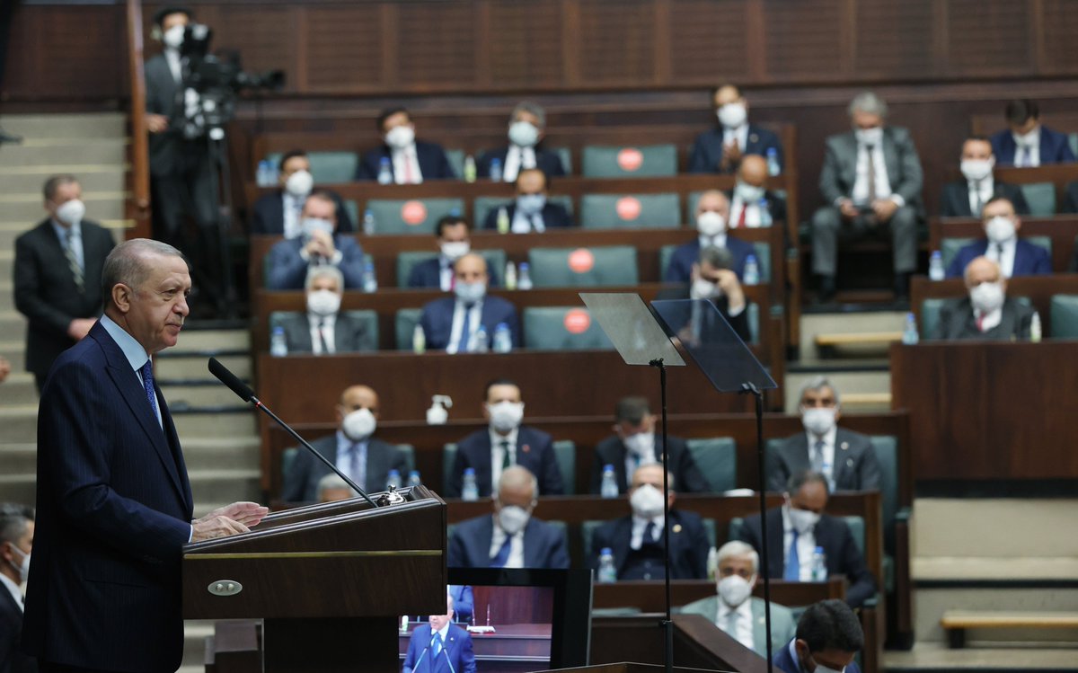 Akparti's tweet photo. Genel Başkanımız ve Cumhurbaşkanımız Recep Tayyip Erdoğan, TBMM Grup Toplantımızda hitap etti. https://t.co/ShVz10PMld