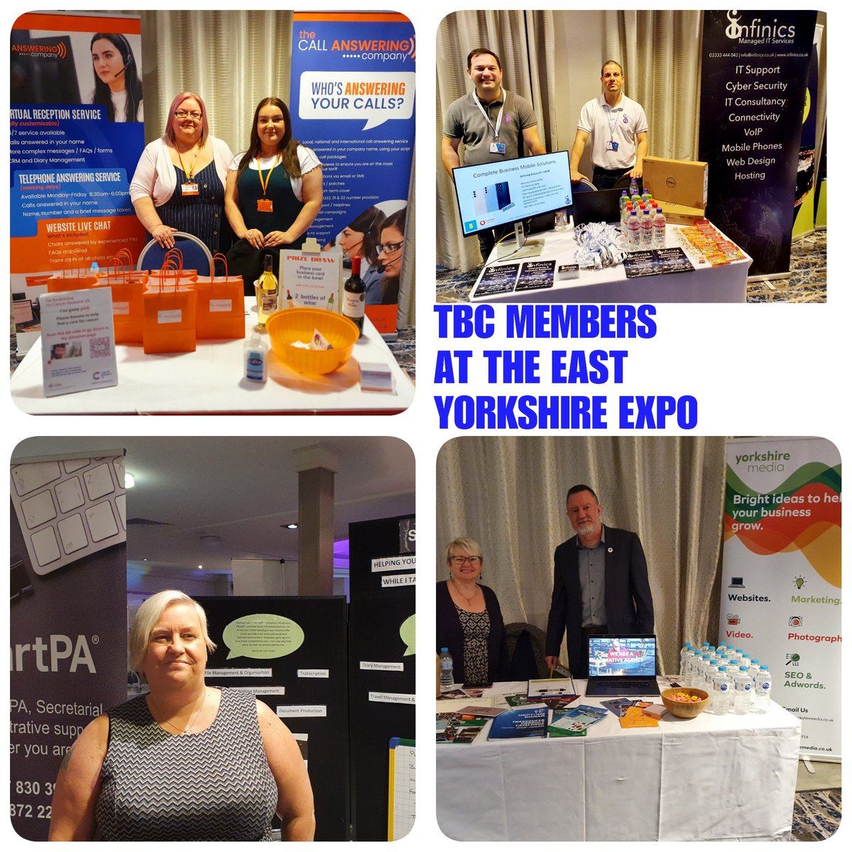 TheBCHEY's tweet photo. It's been so good catching up with our members this morning. Hello @CallAnsweringCo @InfinicsIT @yorkshiremedia @NBSmartPA 
More to come 😁
#EastyorkshireExpo #networking https://t.co/zA1749RuOY