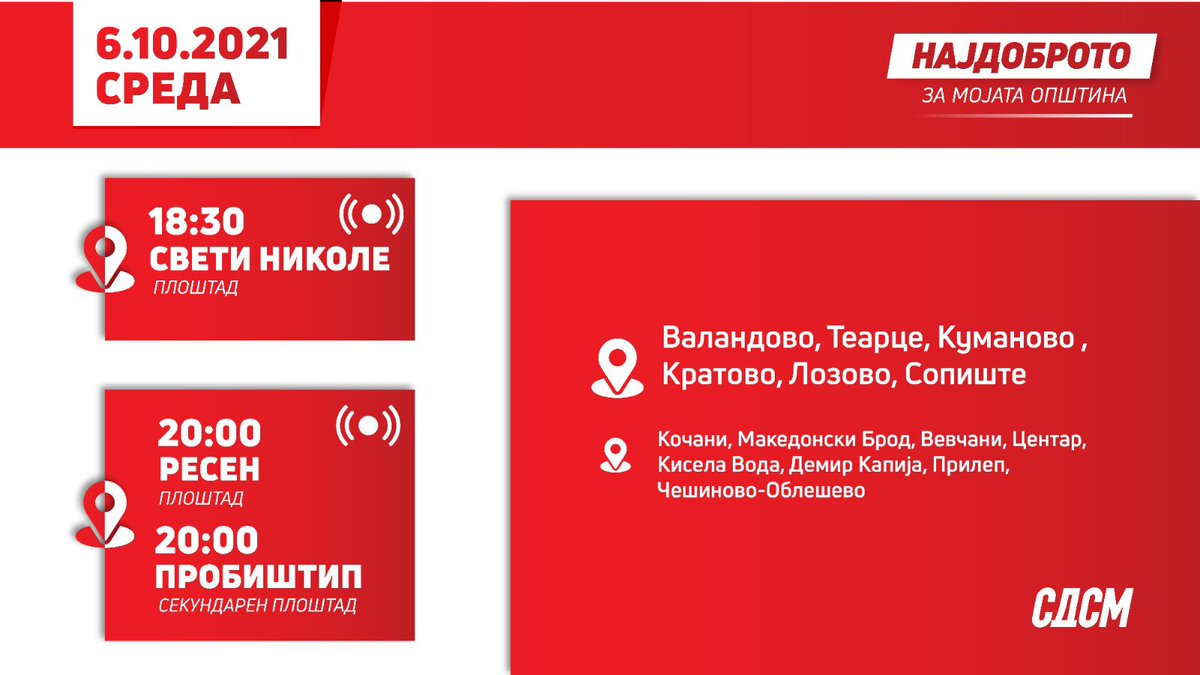 📍Централниот караван #НајдобротоЗаМојатаОпштина денеска е во Пробиштип.

#НајдобротоЗаМојатаОпштина