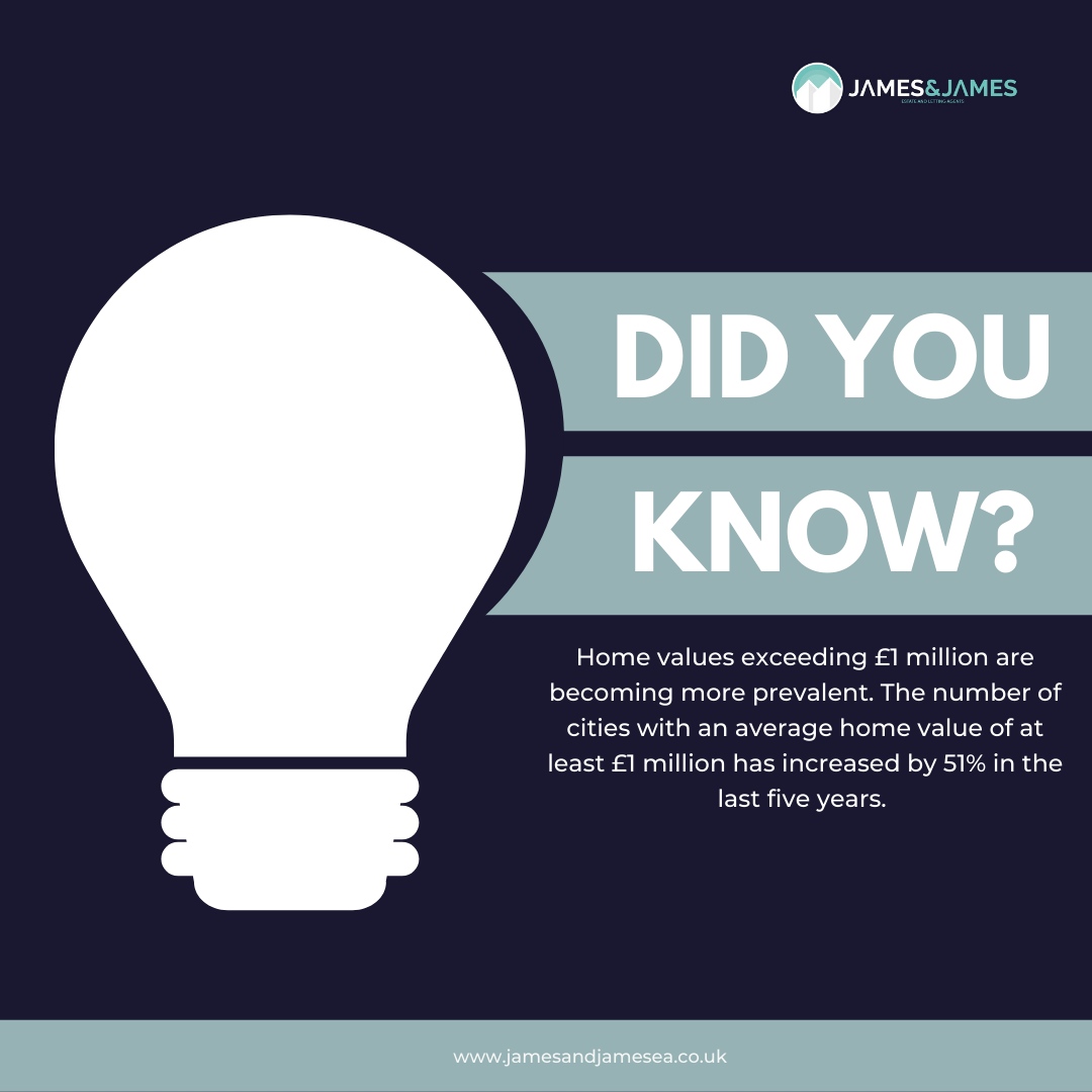 Did you know this interesting fact? We’d love to hear from you! 👇🏻

Click here to get a free valuation from James and James! 👉🏻 bit.ly/JamesandJamesA…

#forsale #homebuyers #estateagents #local #littlehampton #propertyprices #sales #valuation #realestate #worthing #realt...