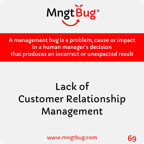 espinheirae's tweet photo. MngtBug 69: Lack of Customer Relationship Management!
Do you know someone who wants to solve this problem? 😉
Share with them!
#humanmngt #mngtbug #problemmapping #iaf_eme #facilitation #iaf_portugal #IAFacilitators #business #management30 #marketing #sales #operations https://t.co/kmtgQ9vX41