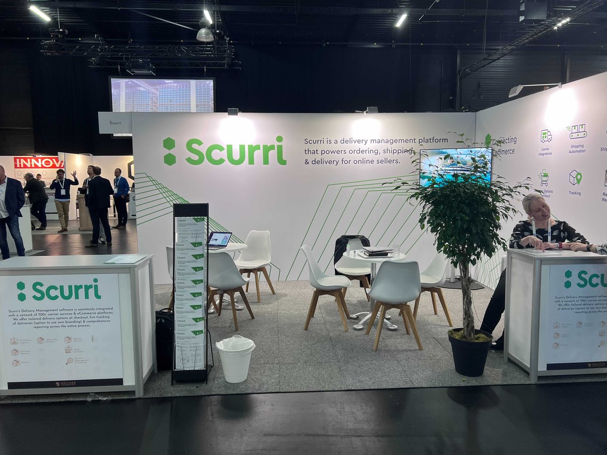 scurri's tweet photo. Live and in person!! It's been a long time but here we are at @DeliverEvents! If you're at the event drop by and see us!
#scurri #deliveramsterdam #deliverevents #logistics #ecommerce @scurri @rtoconnor https://t.co/rDRtQ0YAnE