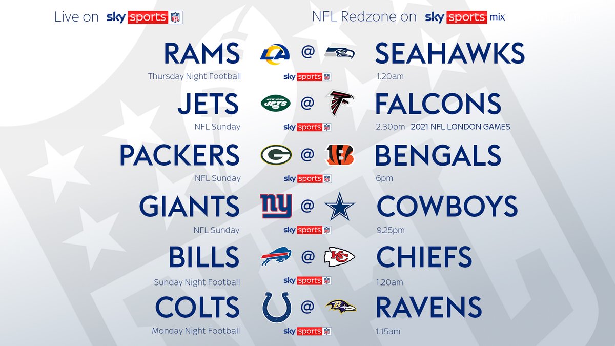 SkySportsNFL's tweet image. 🏈 WEEK 5⃣ ON SKY SPORTS #NFL