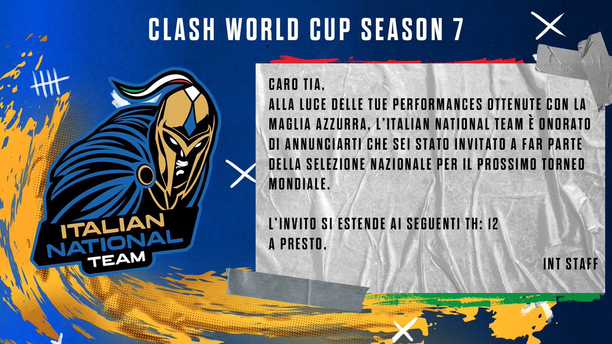 ItalyCoC's tweet photo. CWC S7

DAY 10 - SERATA ESPORT TH14

Ultimo giorno per candidarsi e per avere modo di “mettersi in mostra”! Termine le 20 di stasera..Selezioni e torneo sono alla stretta finale!

Dalle 21 @Haplo_80 guiderà la serata ancora una volta ❤️ https://t.co/lPYH20cOAx

#dreamingback2back https://t.co/eHmGr9LmpO
