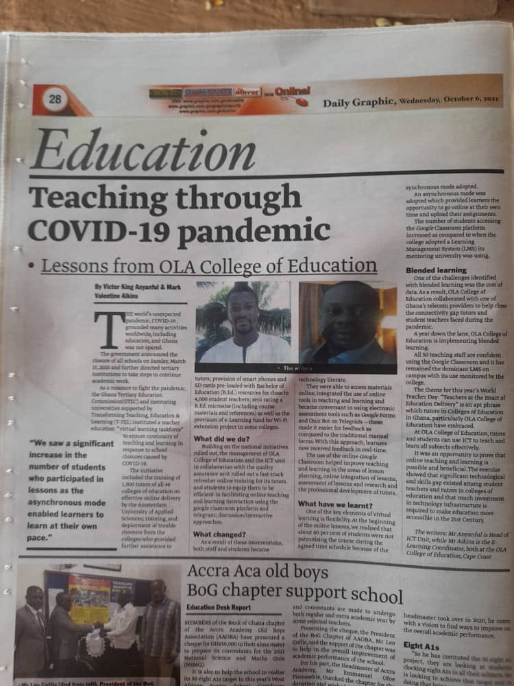 In today’s <a href="/DailyGraphicNew/">DailyGraphicNews</a> our article is featured. Thanks to <a href="/ASKwaku/">S Awuku, PhD</a> and team at <a href="/TTELGhana/">Transforming Teaching, Education & Learning</a>