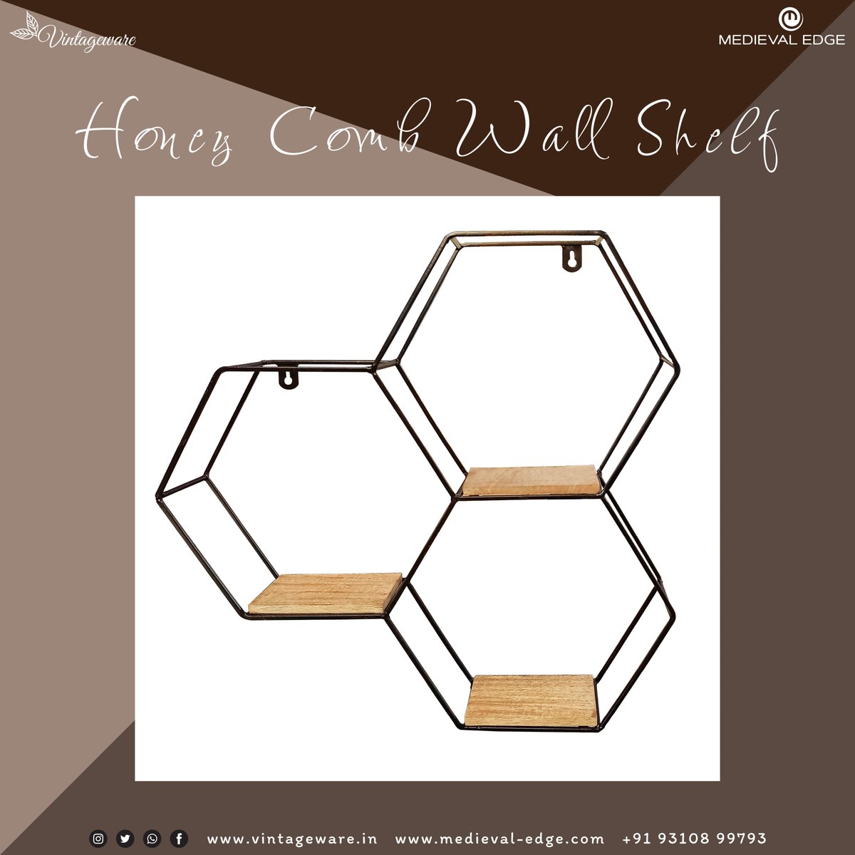 Vintageware1's tweet photo. A honeycomb wall shelf is very practical, especially in small areas.
Visit our Websites to know more:
https://t.co/GsjUdYMYNc

https://t.co/aWA5EmxH7l

WhatsApp: +91-9871113730
Email: info1@medievaledge.com
Phone: +91-9310899793, +91-9871113730

 #medievaledge #vintageware https://t.co/WhsnYdGsh8