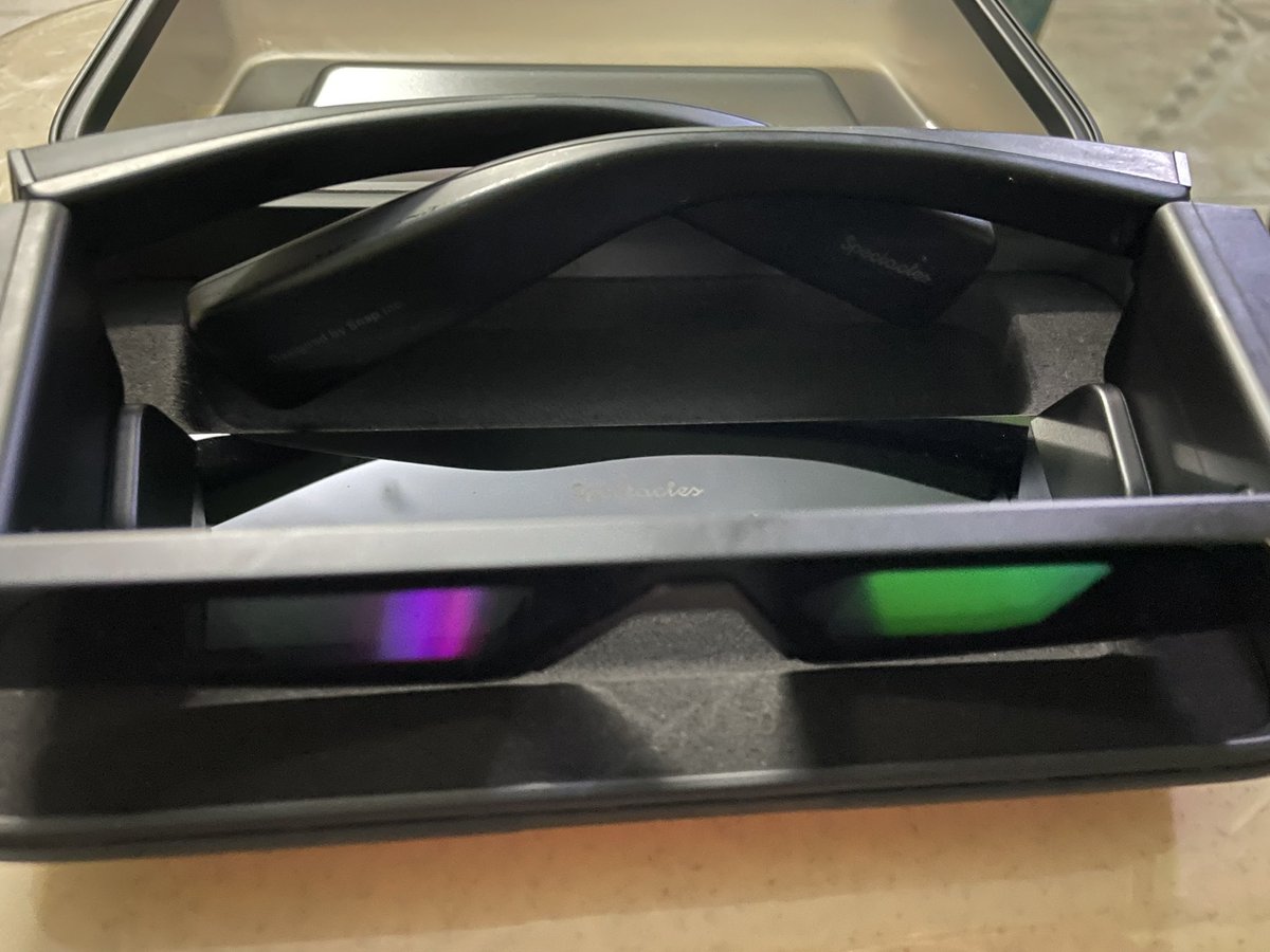 rbkavin's tweet photo. Finally received the new @Spectacles , planing to try something crazy with @SnapAR . #ar #xr #xrdevice https://t.co/hV6COqGfHI