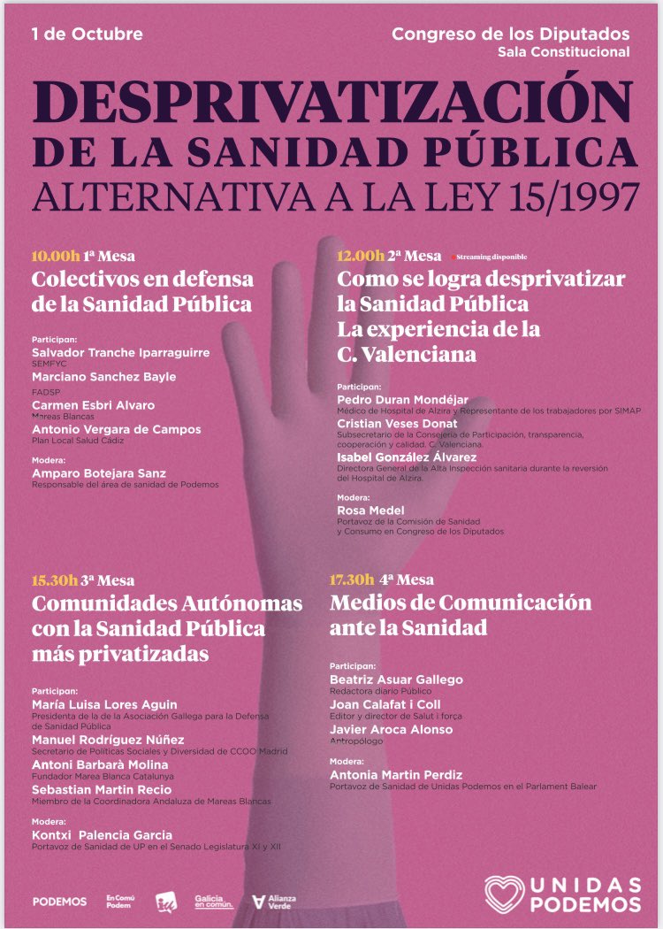 📺Ya se pueden ver las jornadas sobre #desprivatizaciòn de la #SanidadPública 👇
youtube.com/channel/UCVN3_…