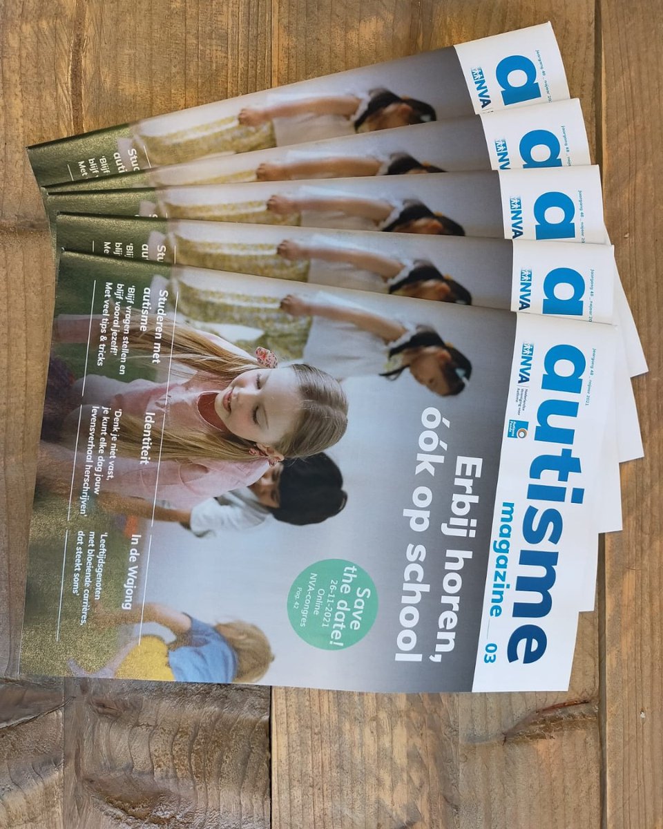 AutismeNVA's tweet image. De nieuwe #Autisme #Magazine is uit en valt binnenkort bij al onze NVA-leden op de mat! Deze uitgave heeft als onderwerp #Onderwijs en #Ontwikkeling.

Ben je nog geen lid van de NVA, meld je dan snel aan via autisme.nl/lidmaatschap/ en ontvang voortaan ook dit mooie magazine!